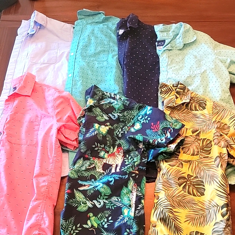 7 Children's Place collared shirts, size 14